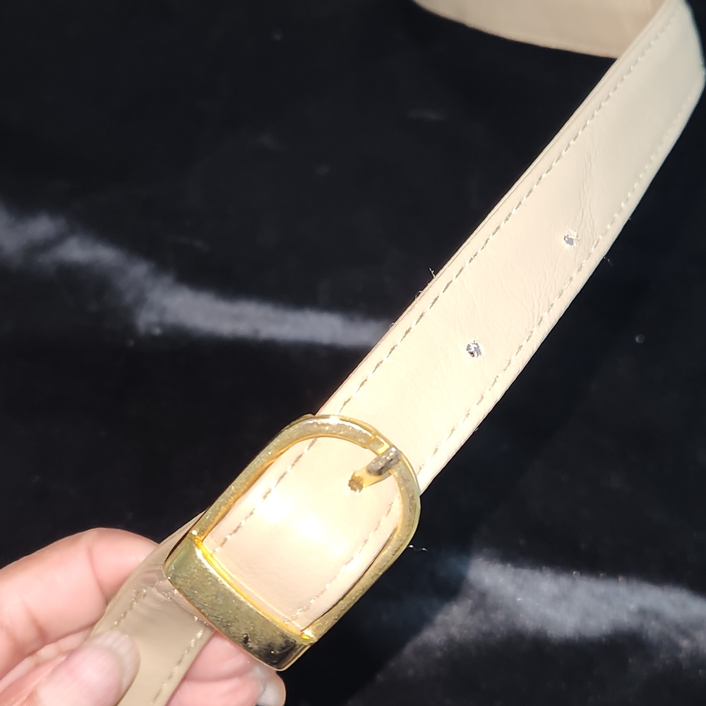 NEW Genuine Leather Patchwork Crossbody Bag - Cream and Brown - Picture 6 of 9